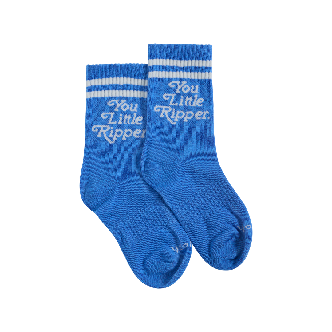 You Little Ripper kids socks in blue