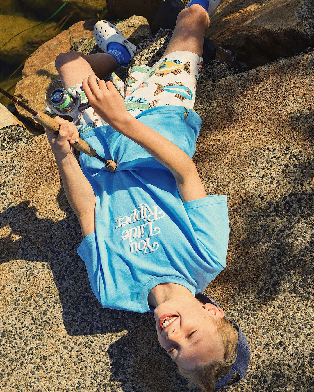 You Little Ripper Boys Regular Tee in Light Blue