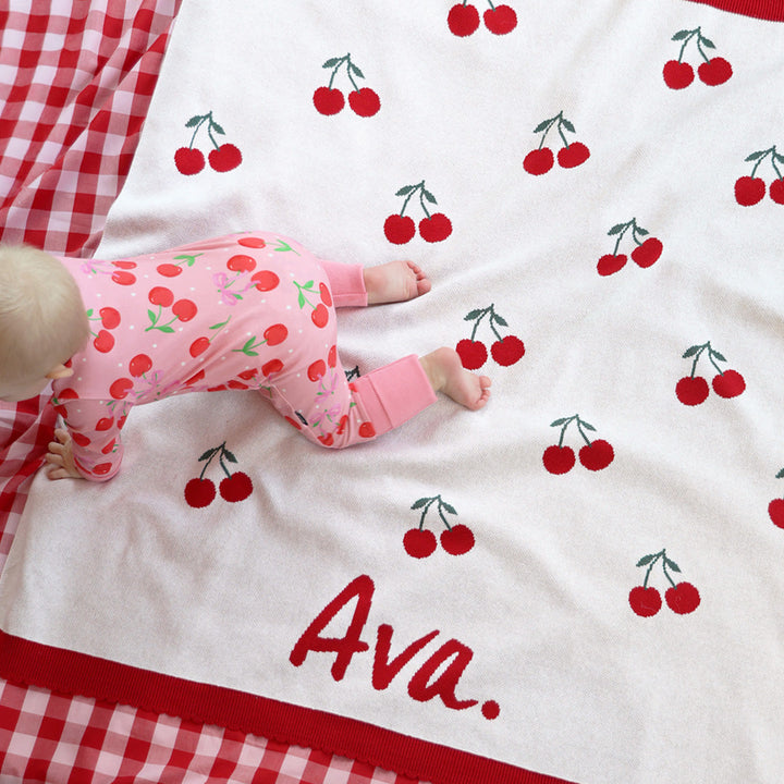 Cherry Pie Name Blanket