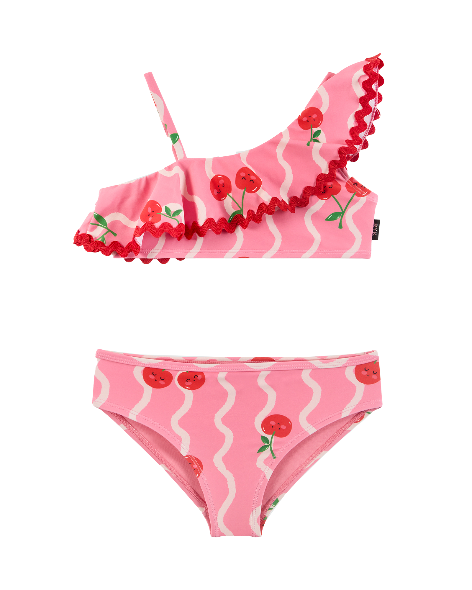 CHERRY SQUIGGLE SHELLY BIKINI SET