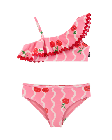CHERRY SQUIGGLE SHELLY BIKINI SET