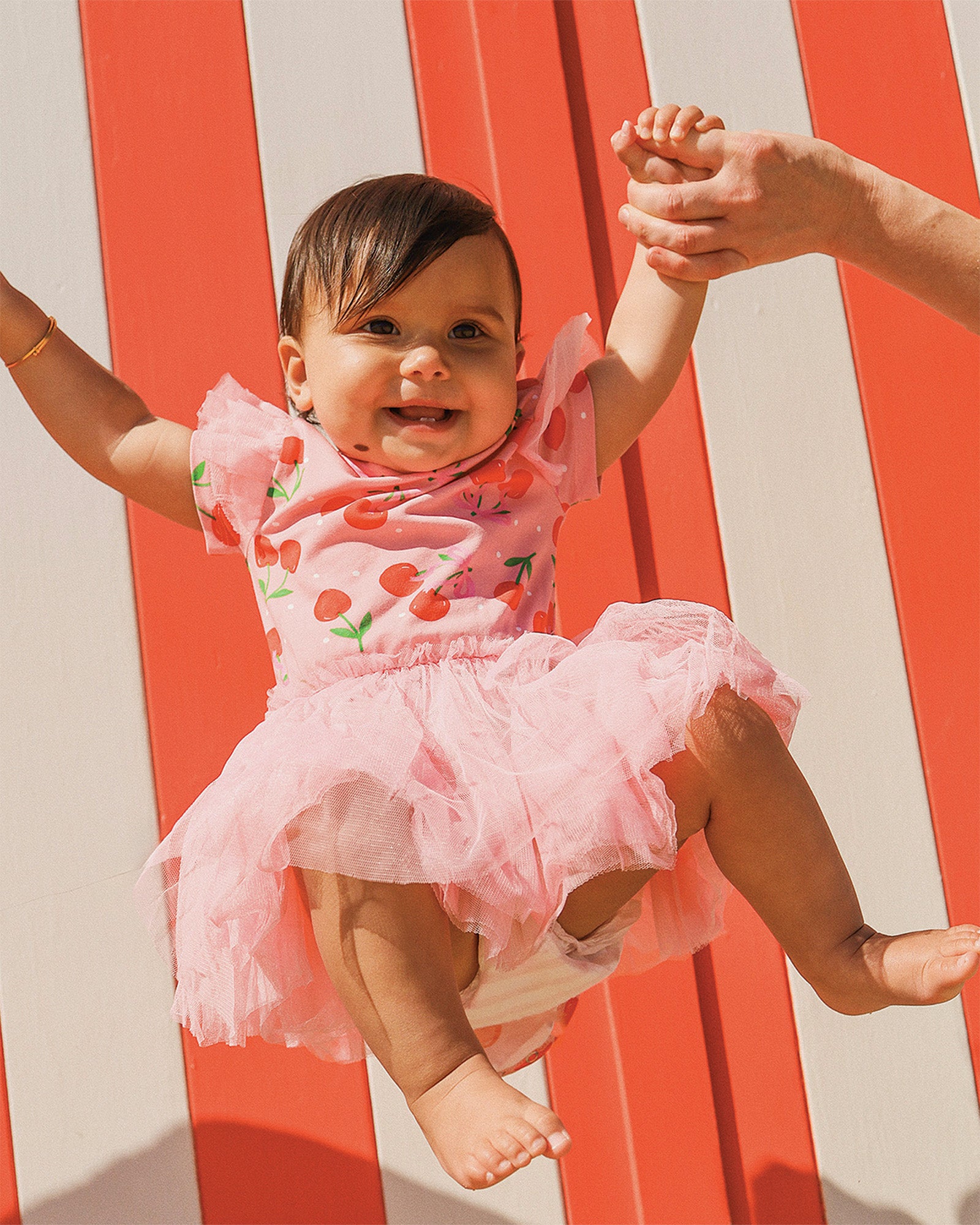 POLKA CHERRY CIRCUS FRILL BODYSUIT DRESS
