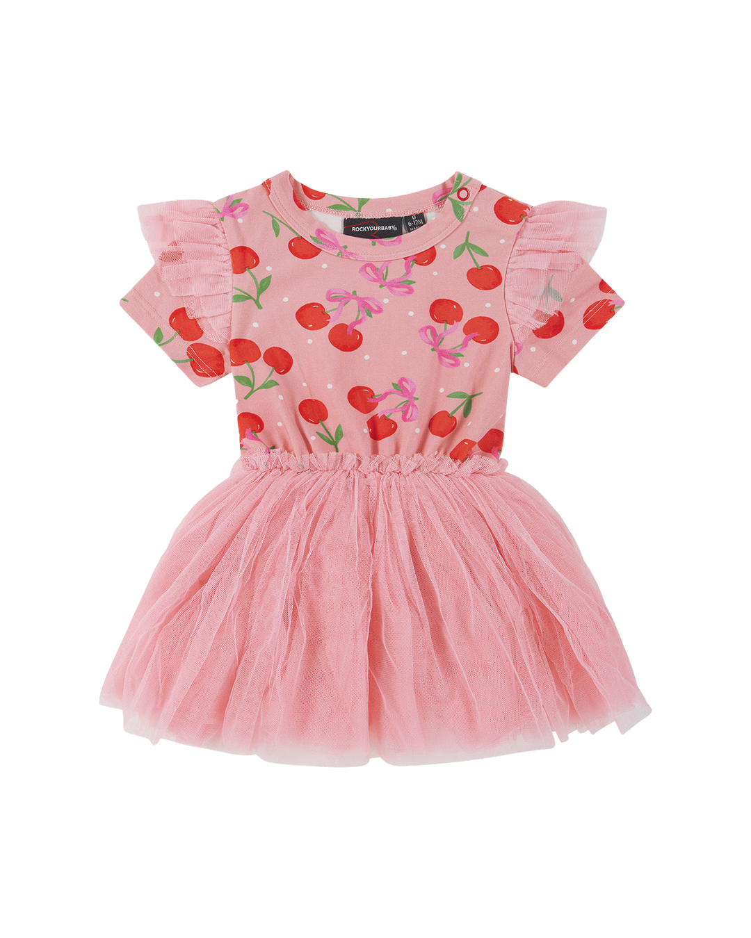 POLKA CHERRY CIRCUS FRILL BODYSUIT DRESS