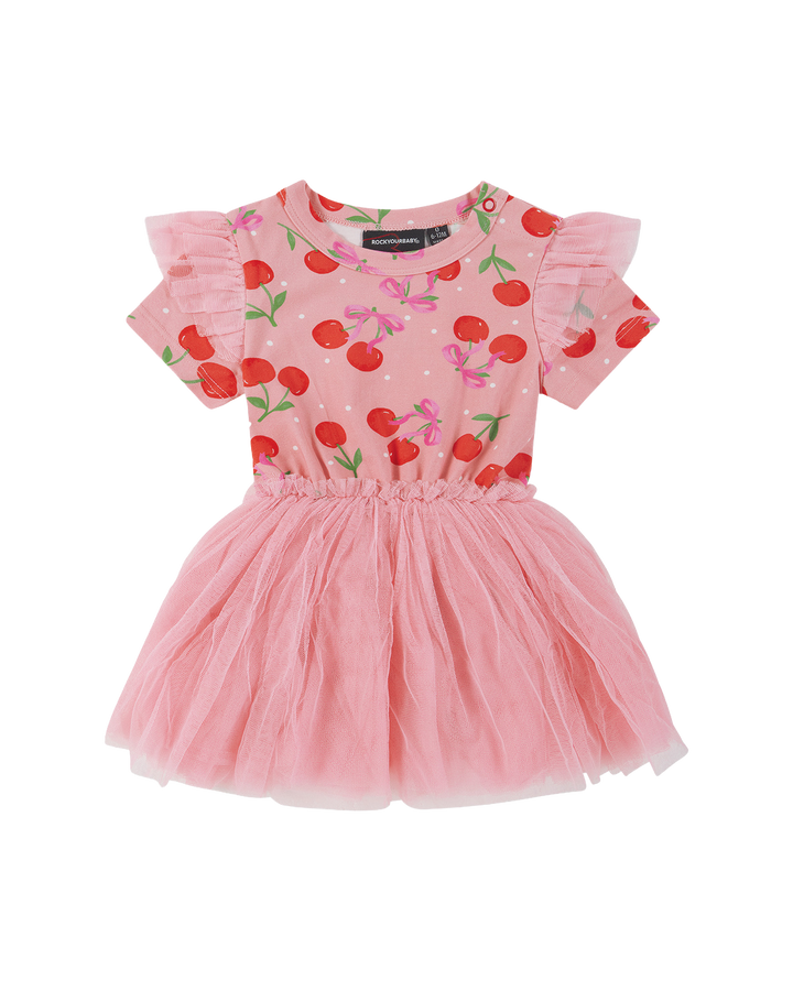POLKA CHERRY CIRCUS FRILL BODYSUIT DRESS