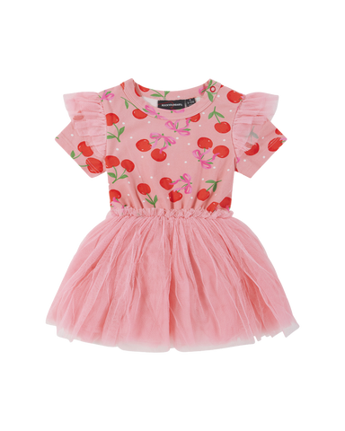 POLKA CHERRY CIRCUS FRILL BODYSUIT DRESS