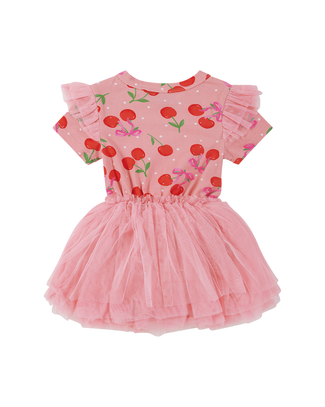 POLKA CHERRY CIRCUS FRILL BODYSUIT DRESS