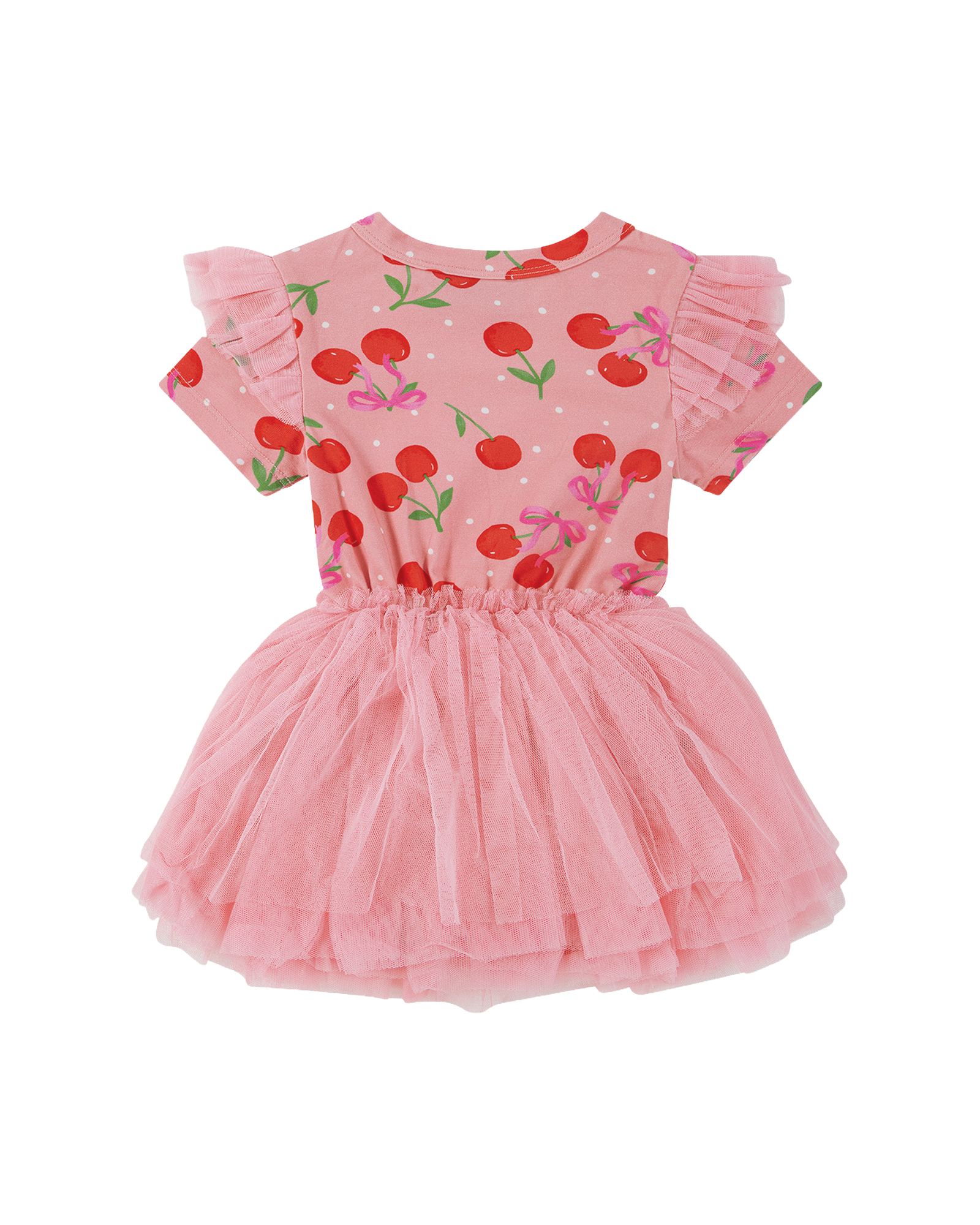 POLKA CHERRY CIRCUS FRILL BODYSUIT DRESS