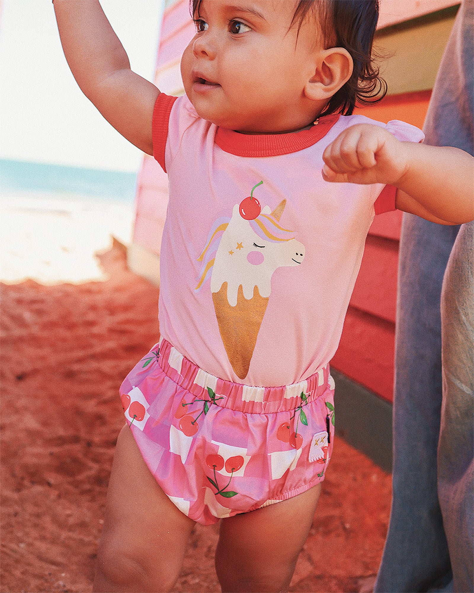 GINGHAM CHERRY BAMBI BLOOMER