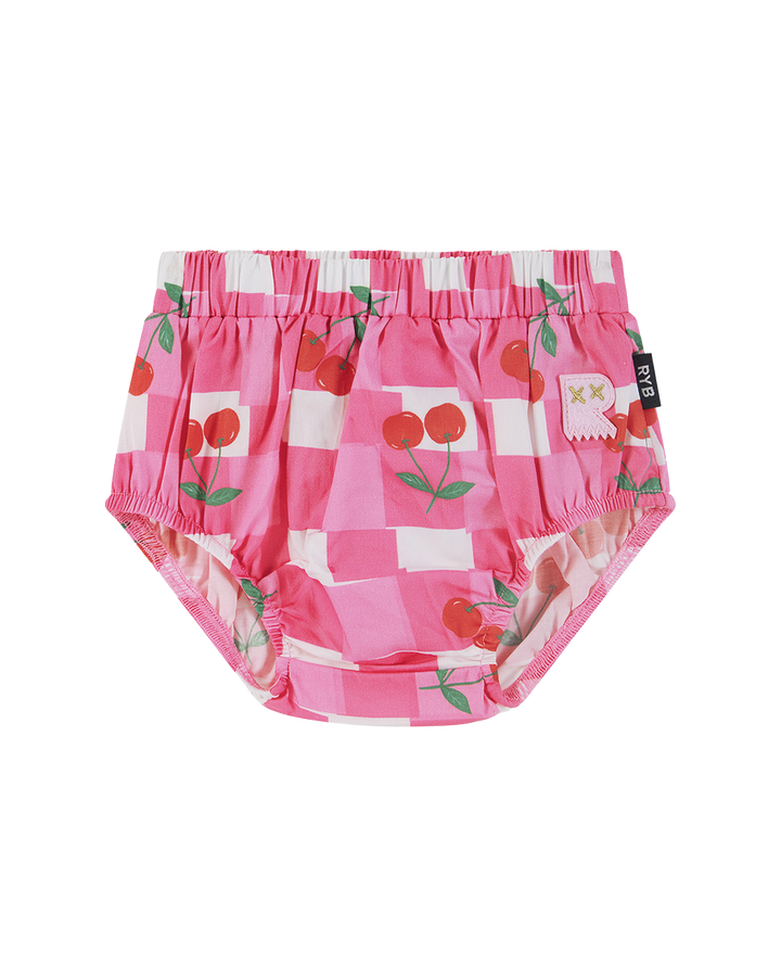 GINGHAM CHERRY BAMBI BLOOMER