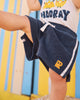 DINO DASH BABY TERRY SHORTS IN NAVY