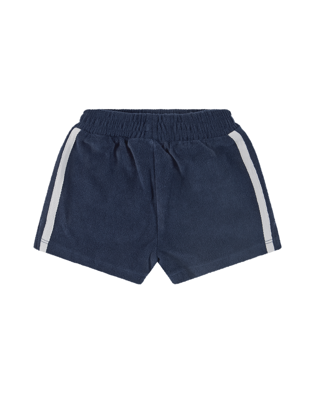 DINO DASH BABY TERRY SHORTS IN NAVY