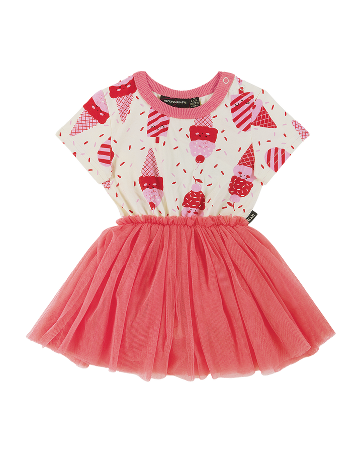 CHERRY ICE CREAM DANCE BODYSUIT DRESS
