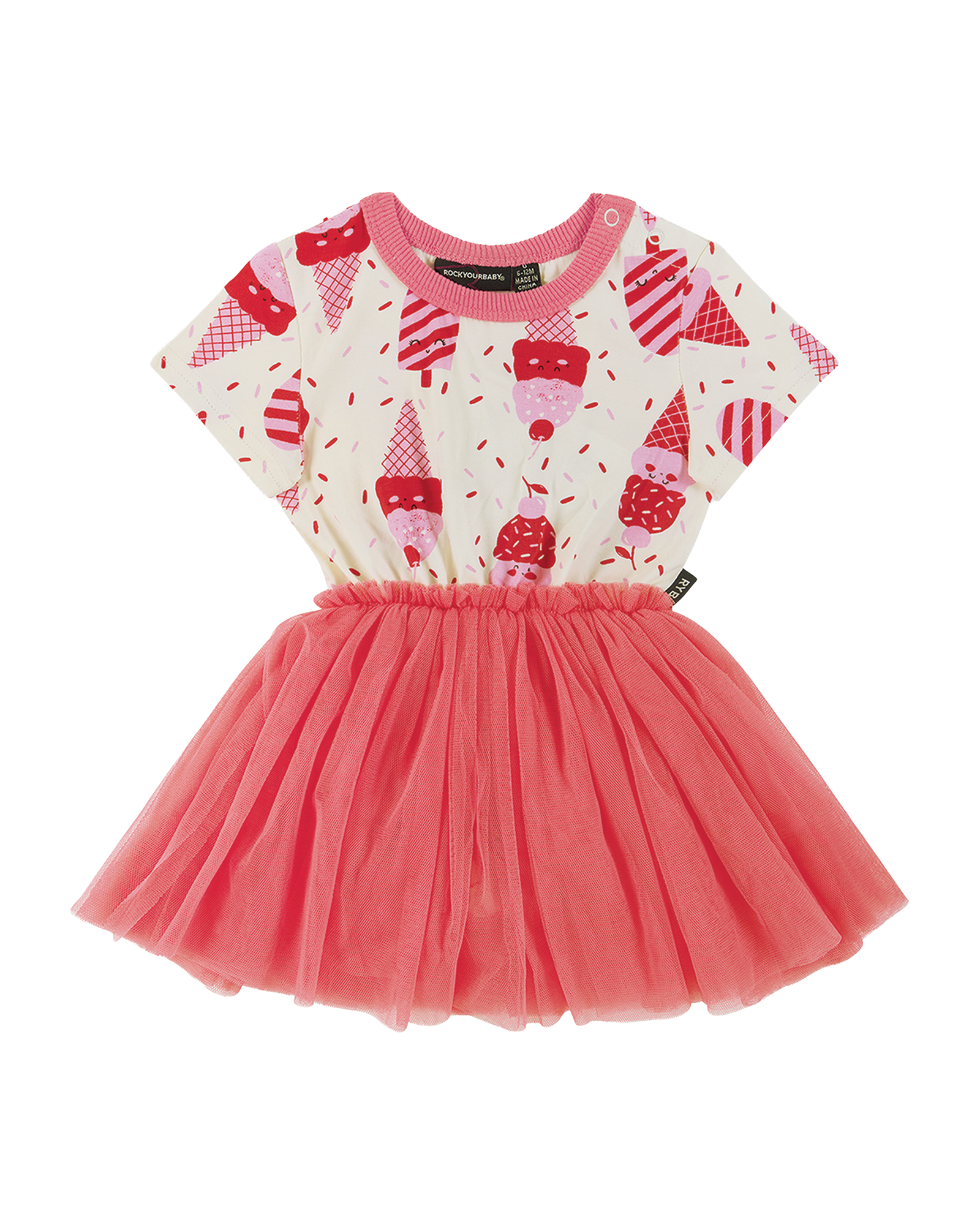 CHERRY ICE CREAM DANCE BODYSUIT DRESS