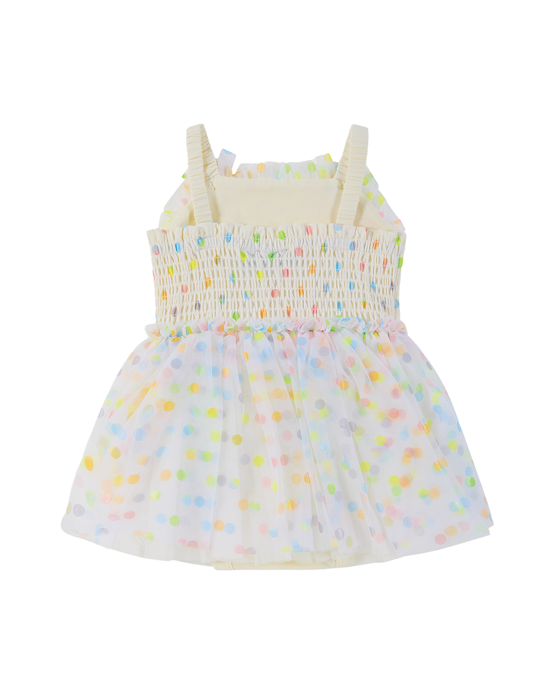 RAINBOW POLKA DOT WISHES TULLE BABY DRESS