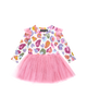 RAINBOW LEOPARD CIRCUS FRILL BODYSUIT DRESS