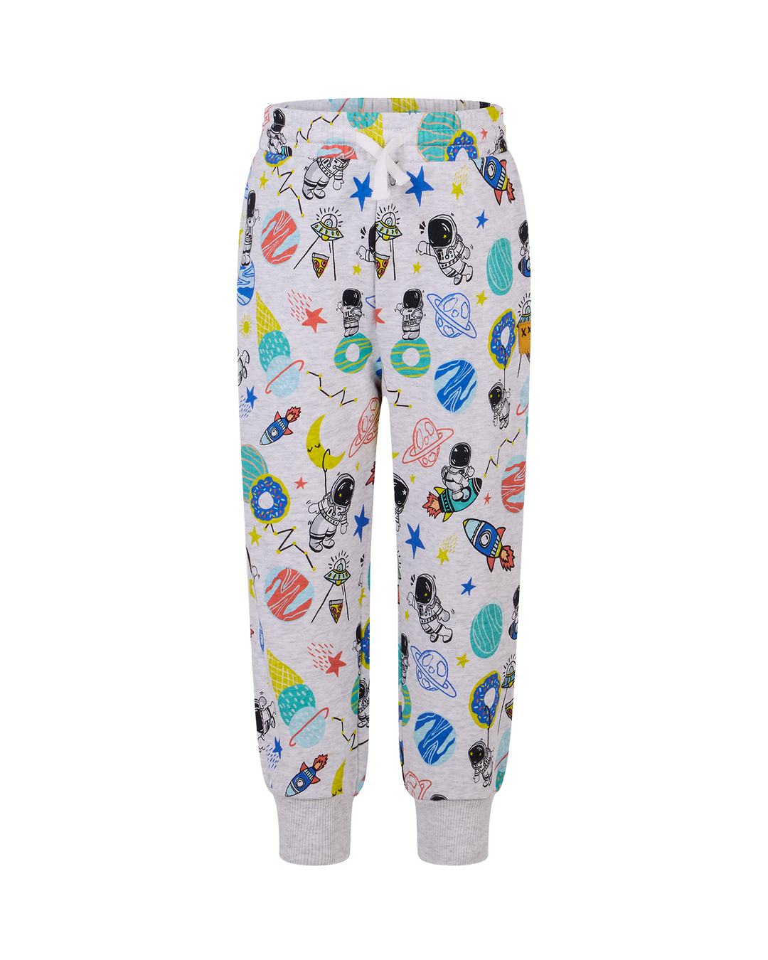 ROCK MY GALAXY FRENCH TERRY TRACK PANTS IN GREY MARLE | Rock Your Baby