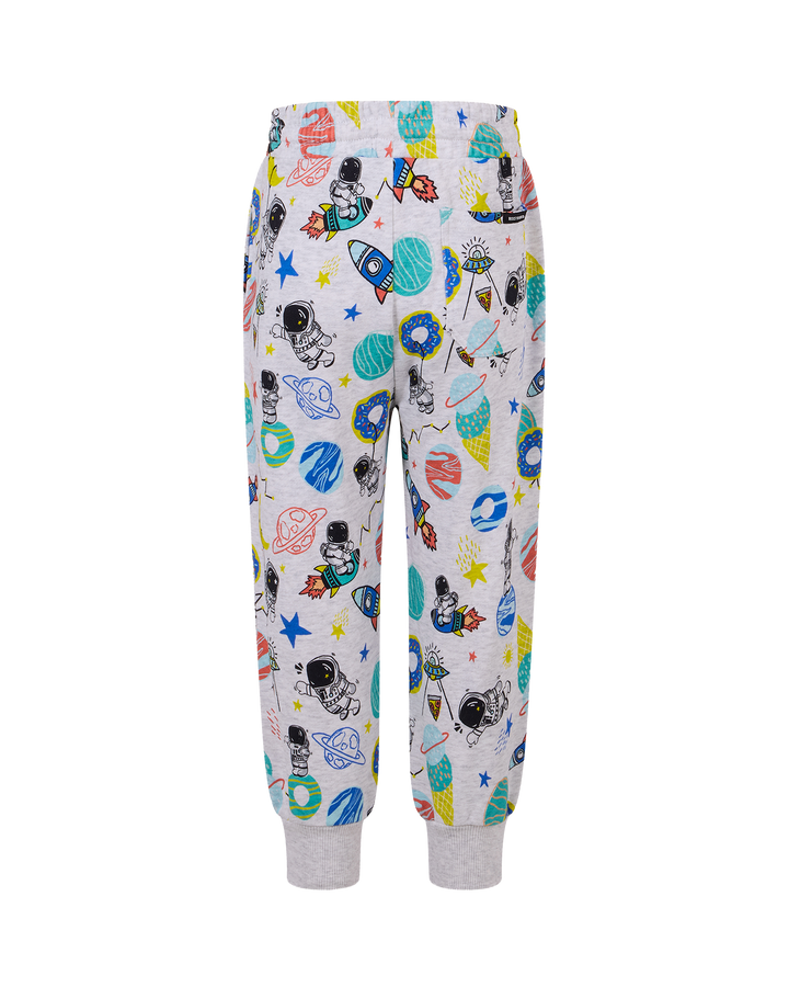 ROCK MY GALAXY FRENCH TERRY TRACK PANTS IN GREY MARLE