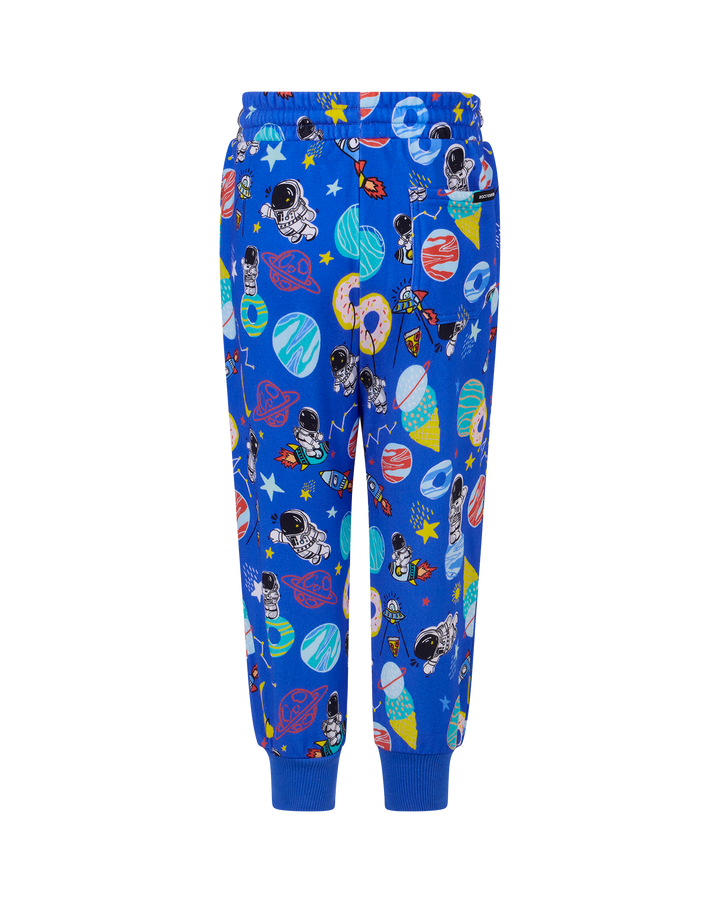 ROCK MY GALAXY FRENCH TERRY TRACK PANTS IN ROCKET BLUE