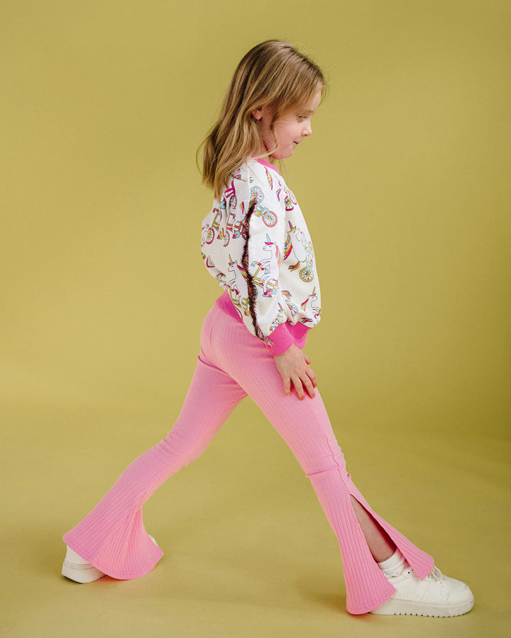 DISCO FLARE LEGGING IN PINK