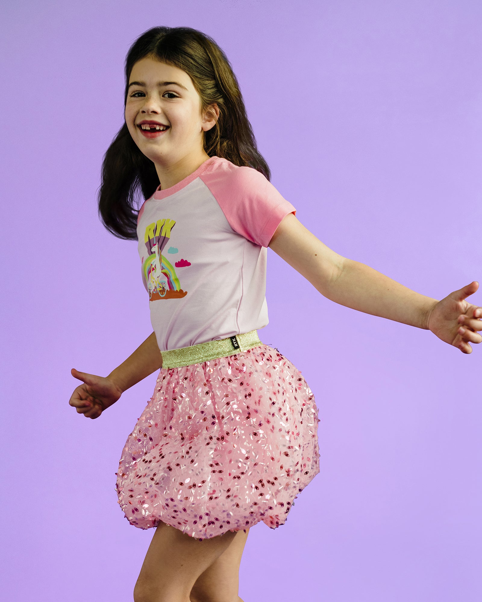 BUBBLY SKIRT IN SOFT PINK