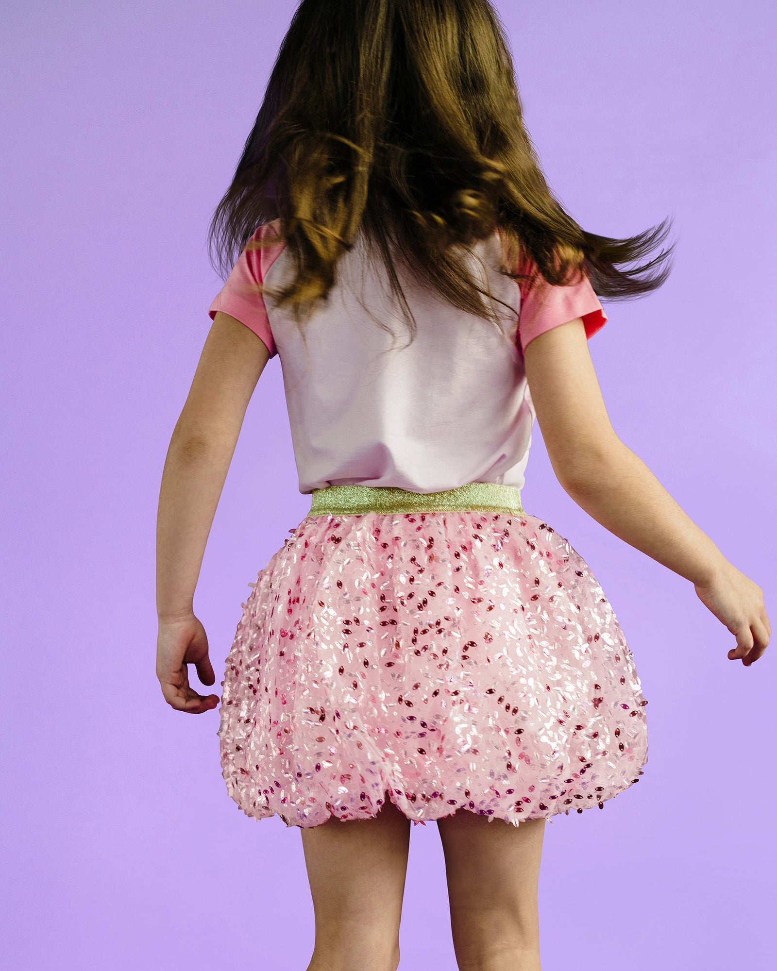 BUBBLY SKIRT IN SOFT PINK