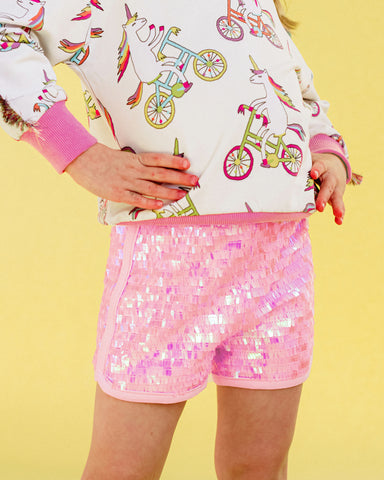 GLIMMER SHORT IN PINK