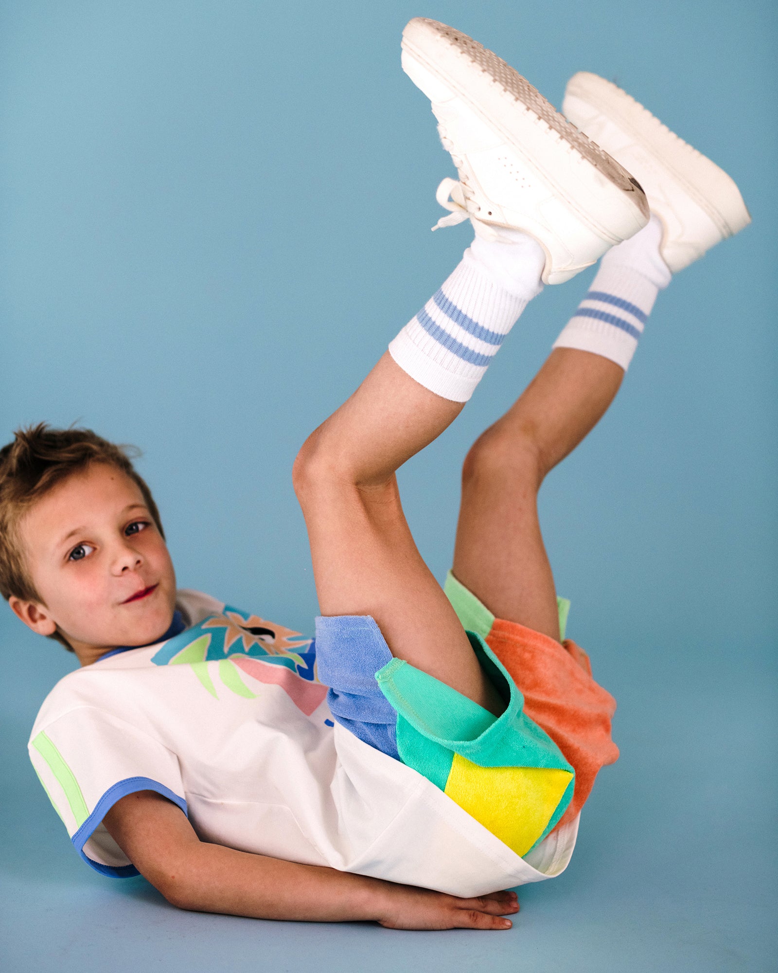 BLOCK PARTY TERRY SPLICE SHORTS