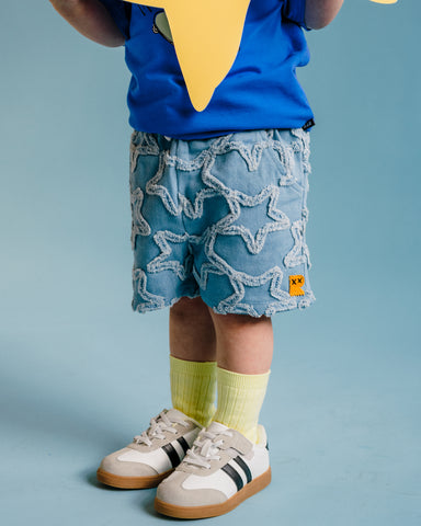 STARS ALIGNED DENIM SHORTS