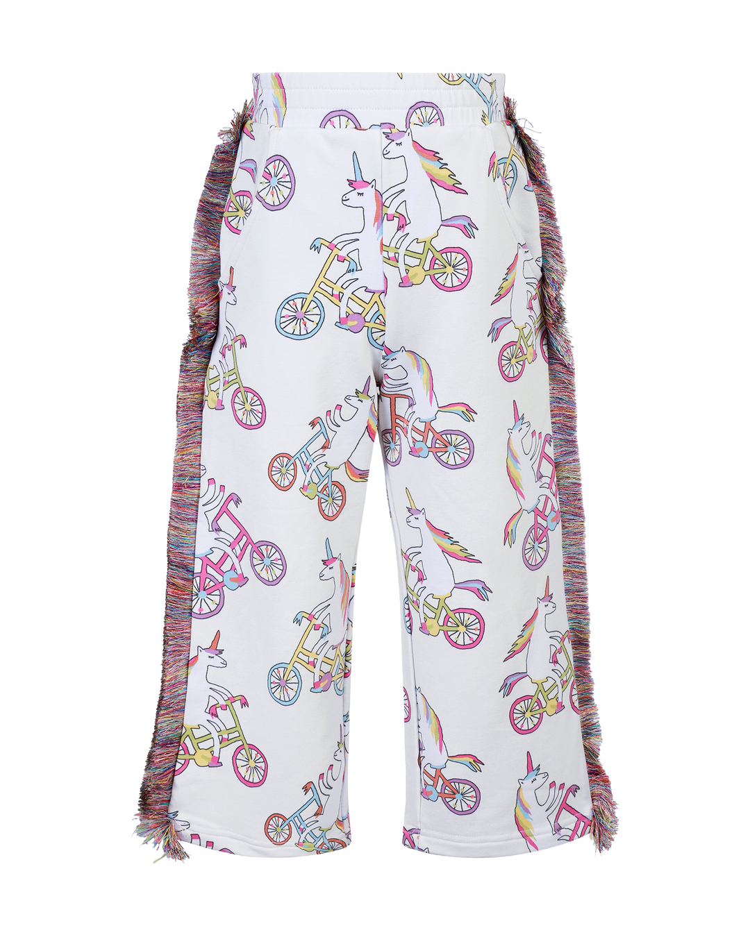 UNICORN BIKE FUNKY FRINGE TRACK PANT IN CREAM | Rock Your Baby