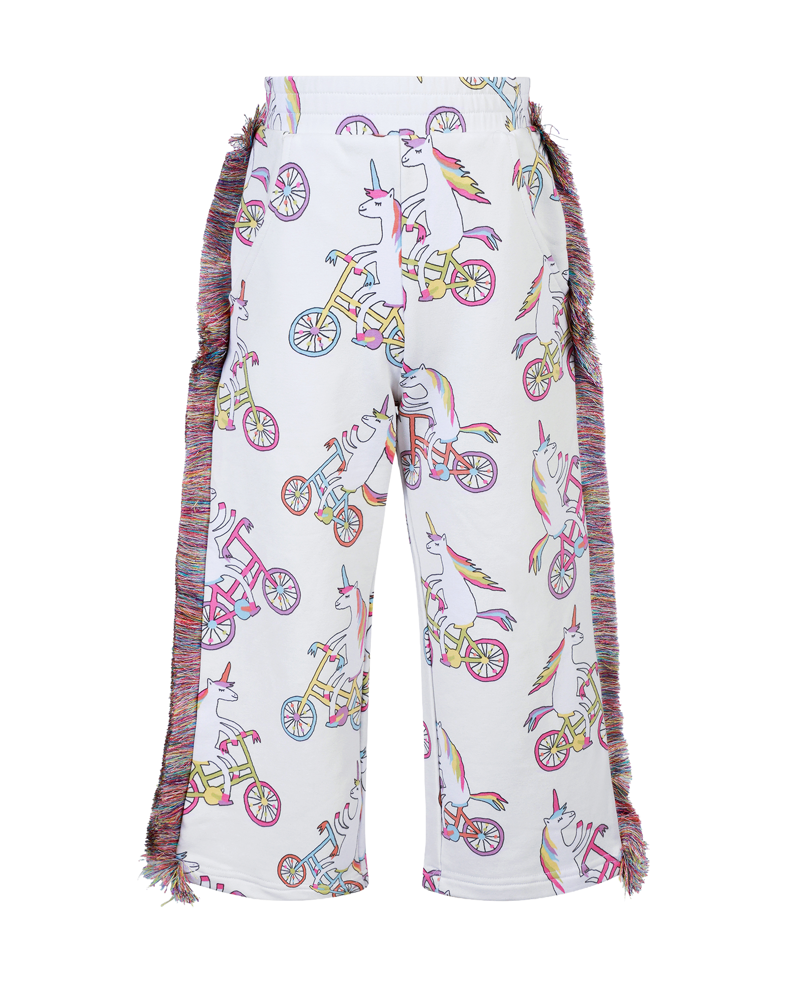 UNICORN BIKE FUNKY FRINGE TRACK PANT IN CREAM | Rock Your Baby