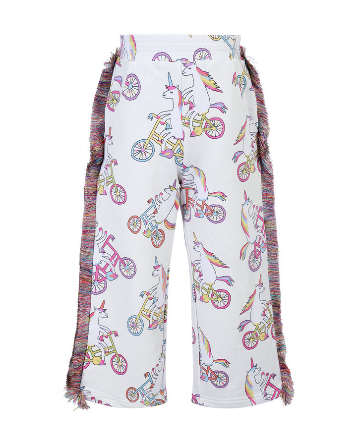 UNICORN BIKE FUNKY FRINGE TRACK PANT IN CREAM | Rock Your Baby