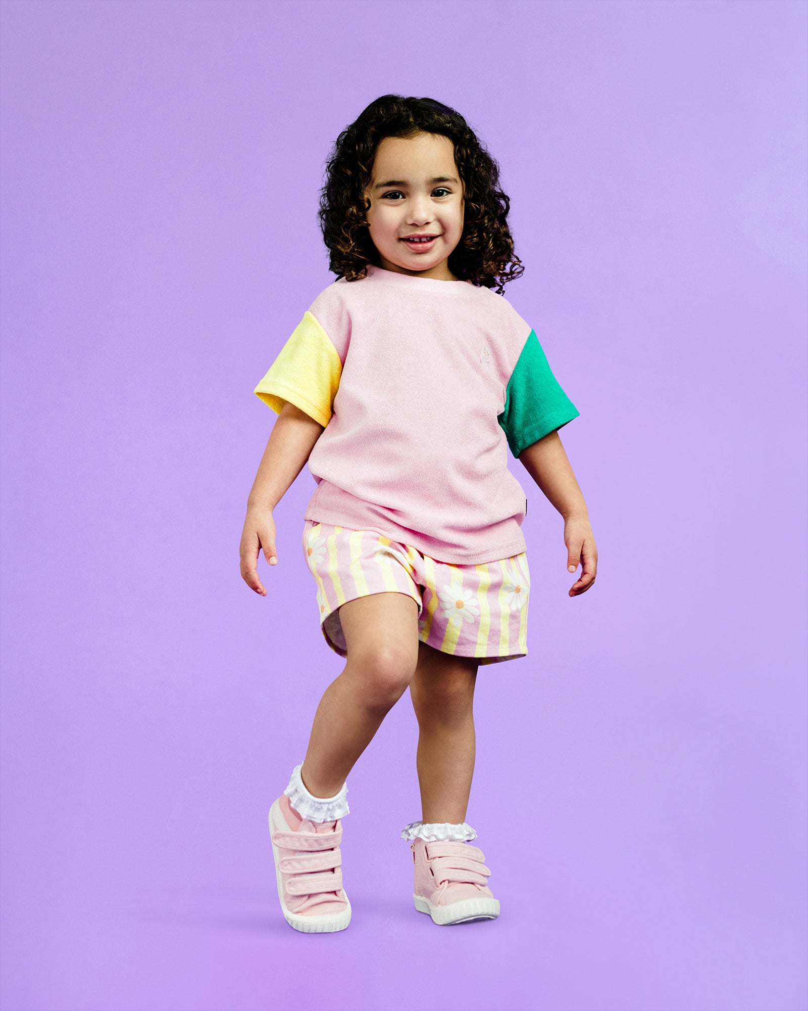 DAISY STRIPE SUMMER WOVEN SHORT