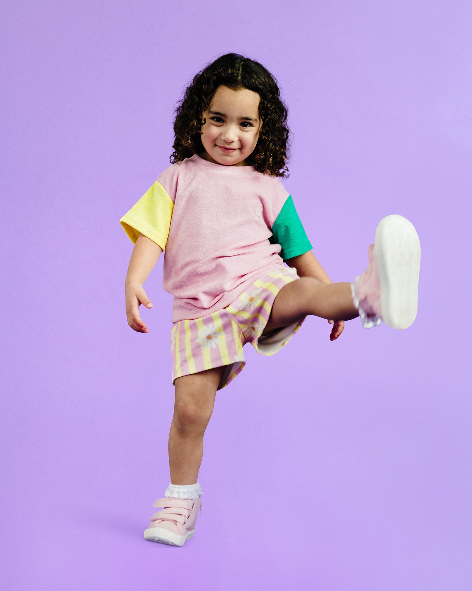 DAISY STRIPE SUMMER WOVEN SHORT