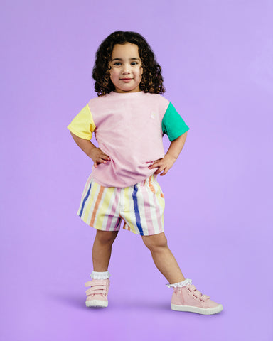 STRIPE SUMMER WOVEN SHORT