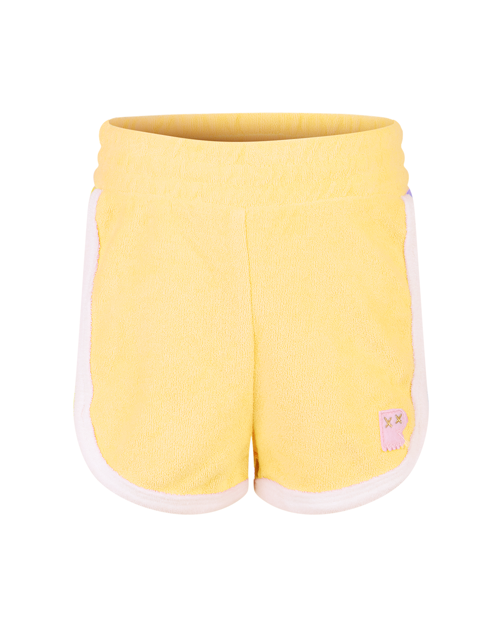 70'S SPORTY TERRY SHORT IN LEMON | Rock Your Baby