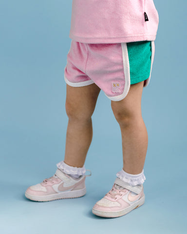 70'S SPORTY TERRY SHORT IN PINK