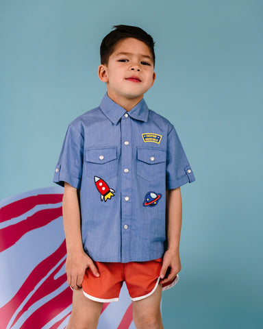 ROCKET CHAMBRAY SHORT SLEEVE SHIRT