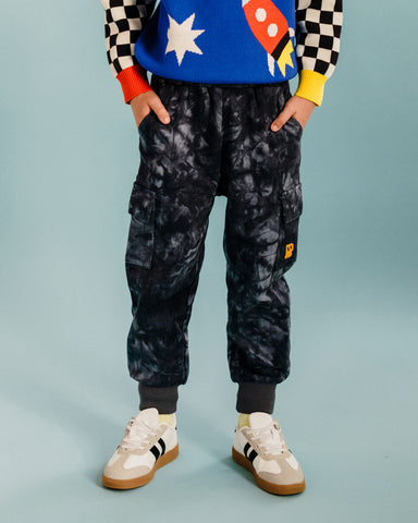 ROCK OUT CARGO TRACK PANTS IN SPACE GREY