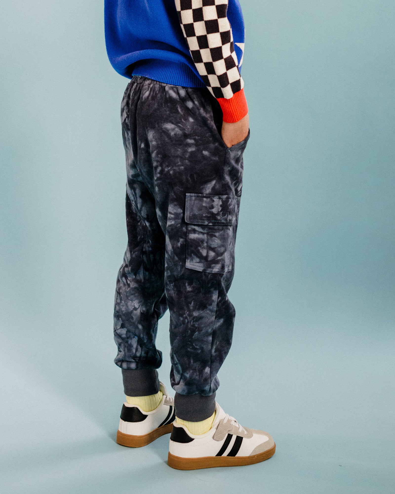 ROCK OUT CARGO TRACK PANTS IN SPACE GREY