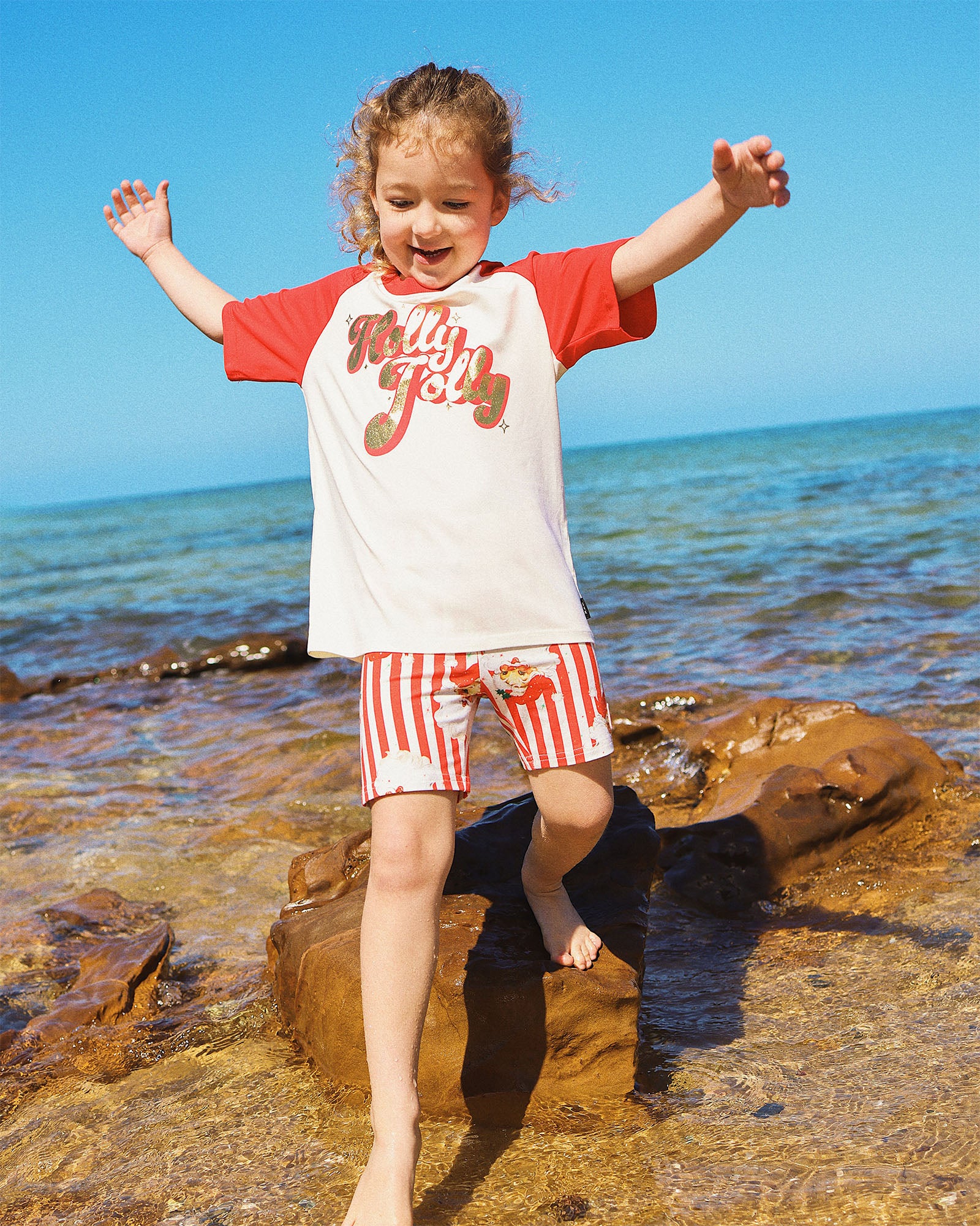 NORTH POLE STRIPE LOLLY BIKE SHORT