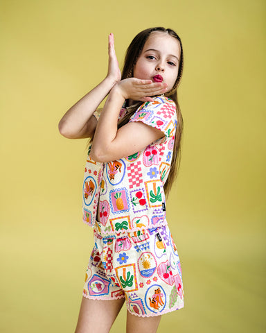 TROPICAL BEACH MARY WOVEN SHORT