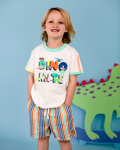 DINOMITE RETRO RINGER SHORT SLEEVE T-SHIRT