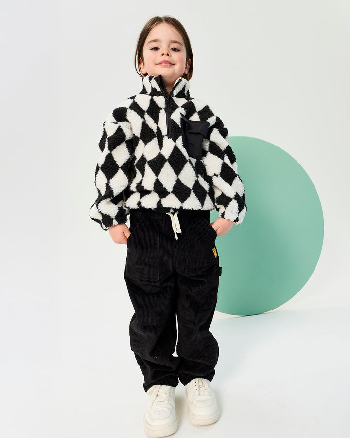 CHUNKY CORD RELAXED PANT IN CHARCOAL