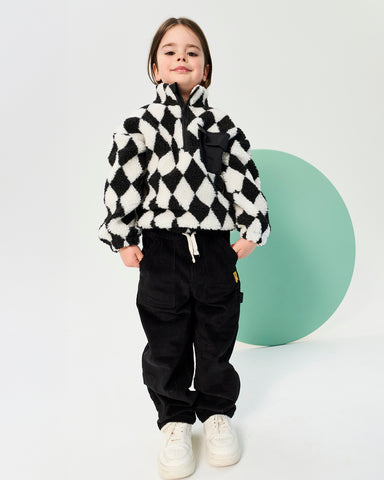 CHUNKY CORD RELAXED PANT IN CHARCOAL