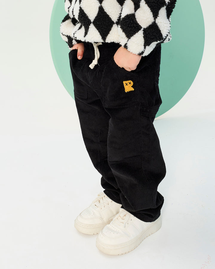 CHUNKY CORD RELAXED PANT IN CHARCOAL