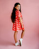 CHERRY CHECK SHORT SLEEVE BOWIE DRESS