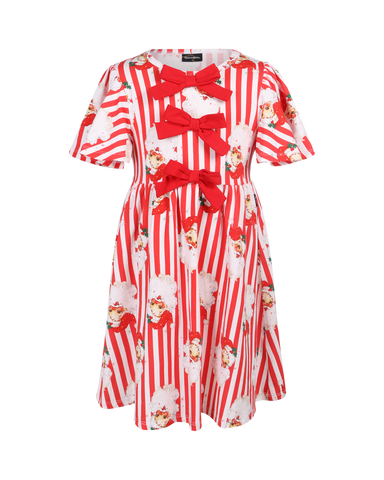NORTH POLE STRIPE BOWIE DRESS