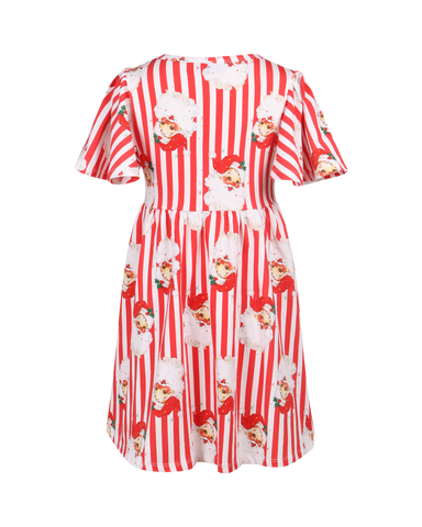 NORTH POLE STRIPE BOWIE DRESS