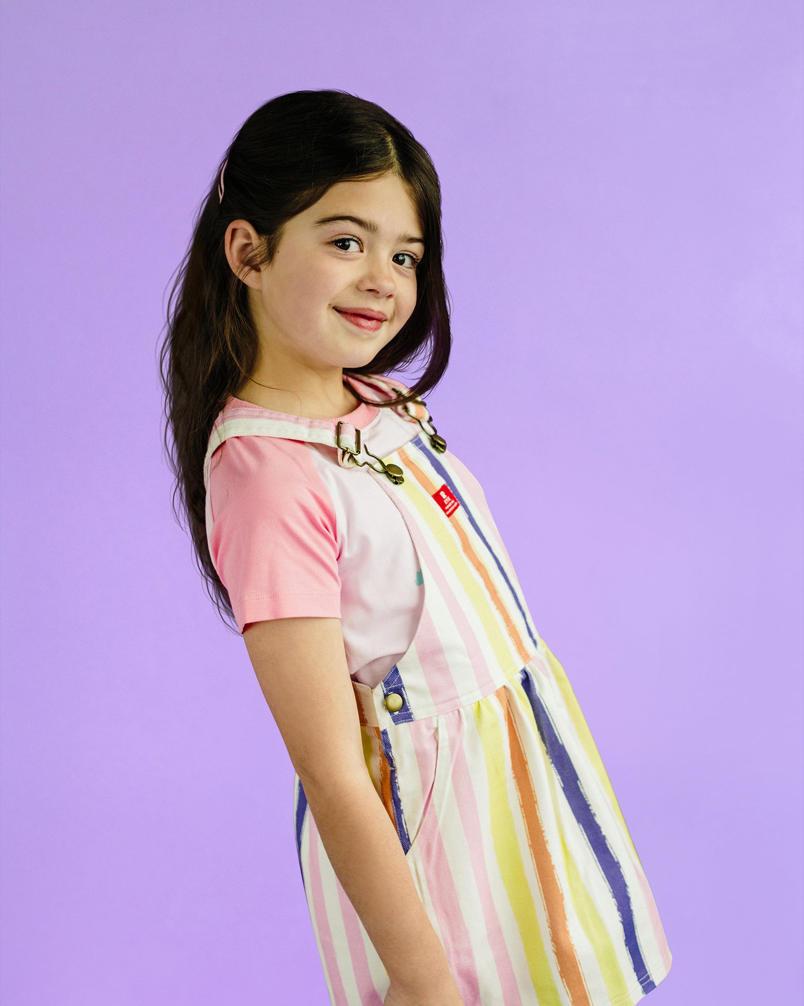 DAISY STRIPE TWIGGY PINAFORE