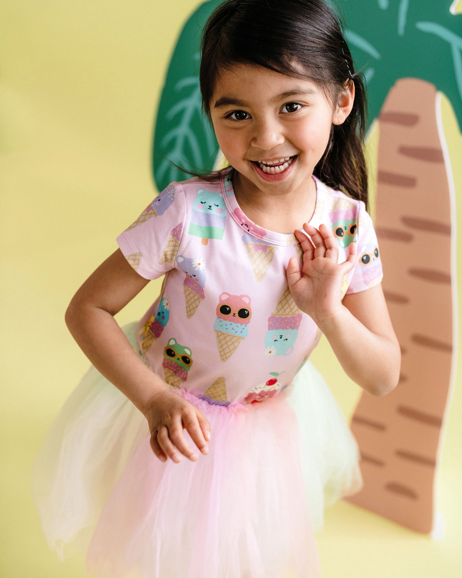 PASTEL SCOOPS SHORT SLEEVE CIRCUS DRESS